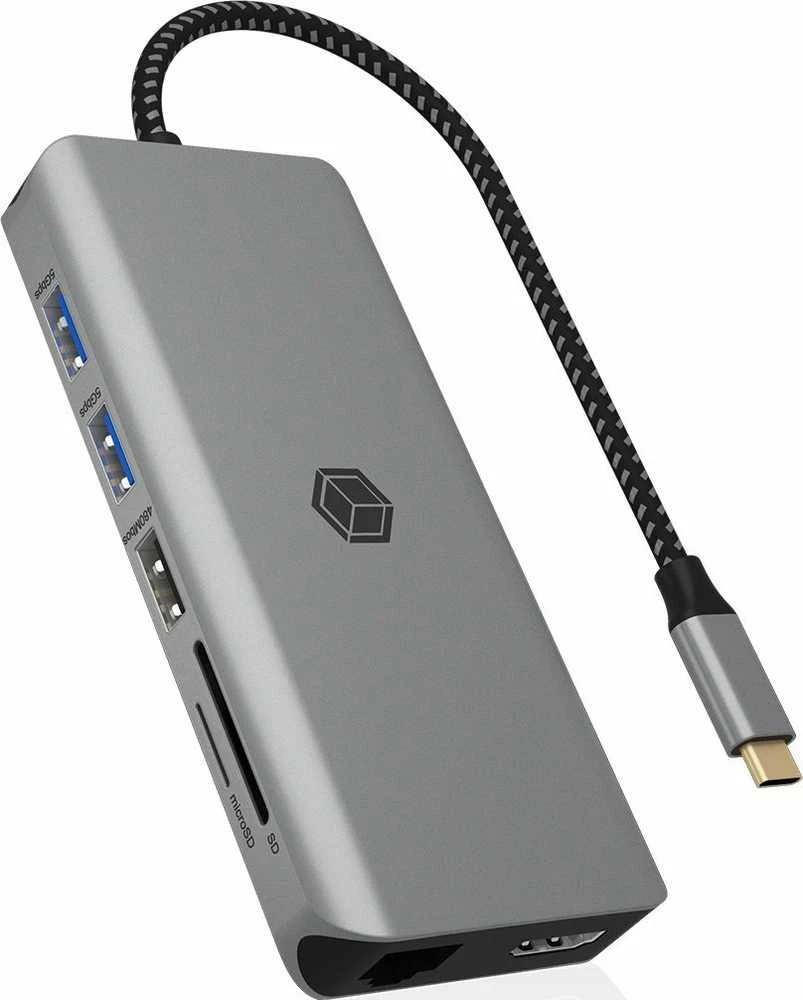 Icy Box 12w1 adapteris su USB-C jungtimi
