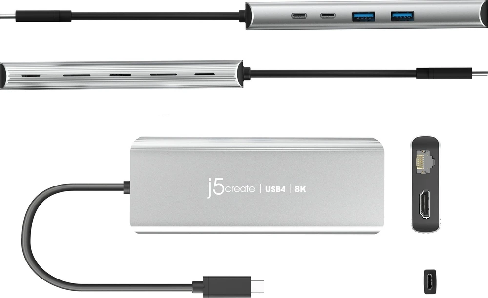 J5Create USB4 8K MULTI-PORT HUB SPACE/Pilkas