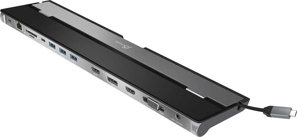 J5create – USB-C trijų ekranų prijungimo stotelė su 100 W PD adapteriu – ES