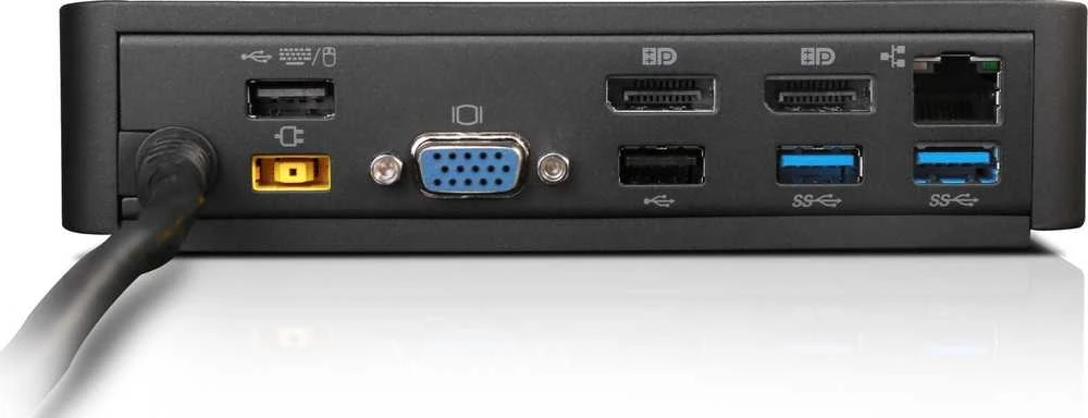 Lenovo 03X6300, Laidinis, OneLink+, 3,5 mm, 10, 100, 1000 Mbit/s, Juoda