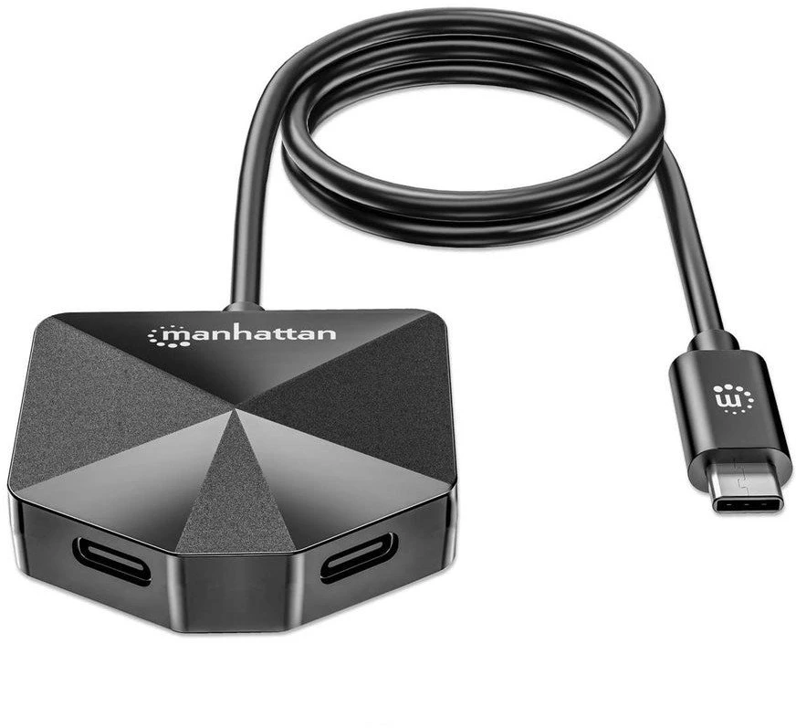 Šakotuvas Stacja/replikator Manhattan 4-Port USB 3.2 Gen1 Combo Hub USB-C (181150)