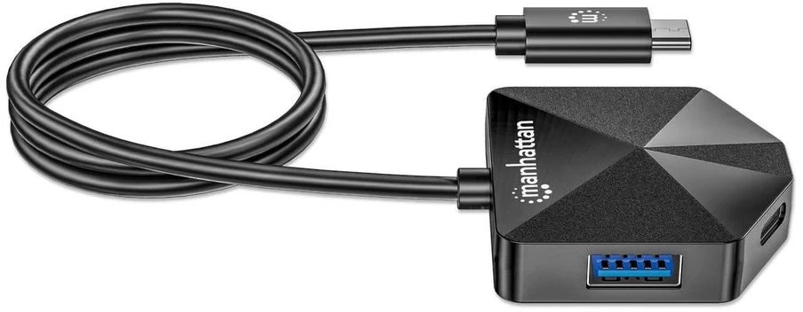Šakotuvas Stacja/replikator Manhattan 4-Port USB 3.2 Gen1 Combo Hub USB-C (181150)