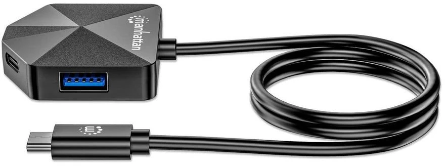 Šakotuvas Stacja/replikator Manhattan 4-Port USB 3.2 Gen1 Combo Hub USB-C (181150)