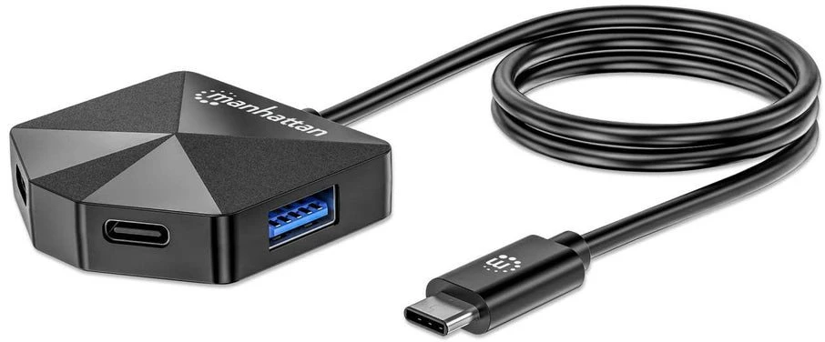 Šakotuvas Stacja/replikator Manhattan 4-Port USB 3.2 Gen1 Combo Hub USB-C (181150)