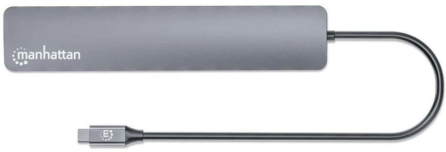 Šakotuvas Manhattan 7 prievadų 10G/5G USB-C/USB-A stotelė/replikatorius su „Power Delivery“ (181167)