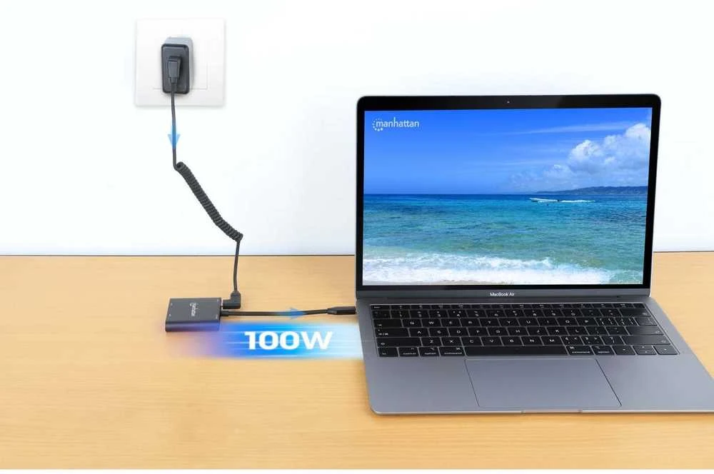 Stacja/replikator Manhattan Dual-HDMI USB-C (154321)