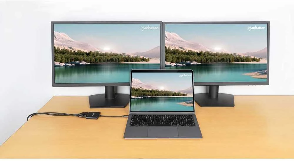 Stacja/replikator Manhattan Dual-HDMI USB-C (154321)