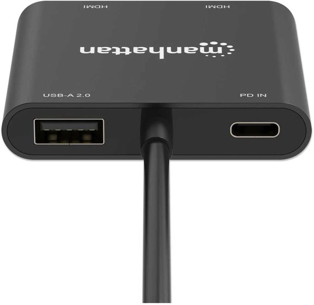 Stacja/replikator Manhattan Dual-HDMI USB-C (154321)