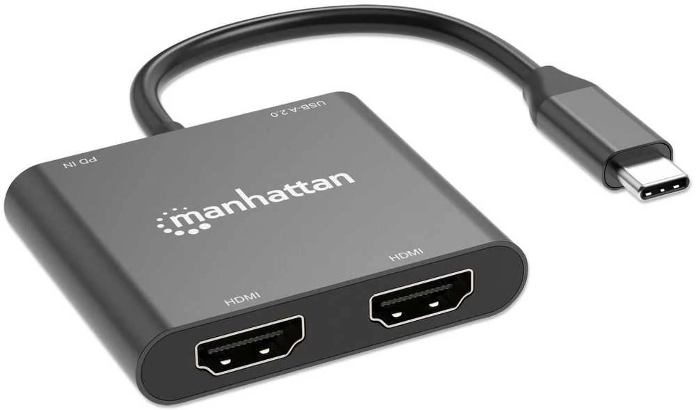 Stacja/replikator Manhattan Dual-HDMI USB-C (154321)