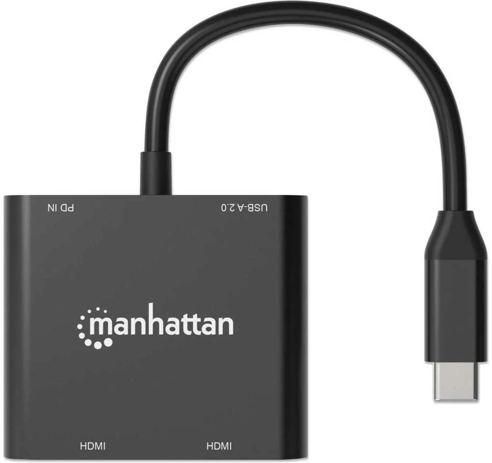 Stacja/replikator Manhattan Dual-HDMI USB-C (154321)