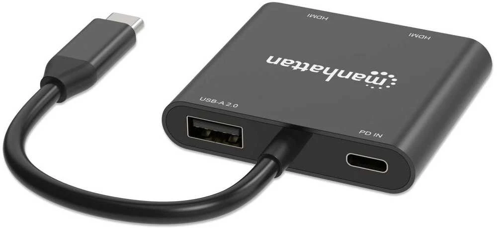 Stacja/replikator Manhattan Dual-HDMI USB-C (154321)