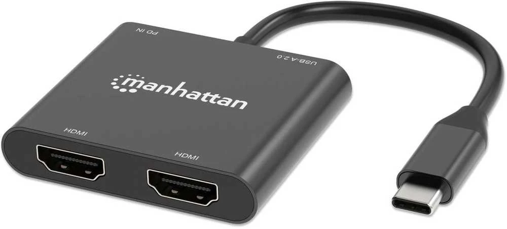 Manhattan USB-C adapteris su dviem HDMI jungtimis