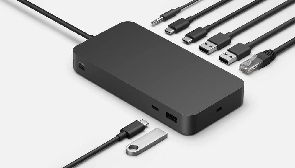 „Microsoft Surface Dock“ – „Thunderbolt 4“.