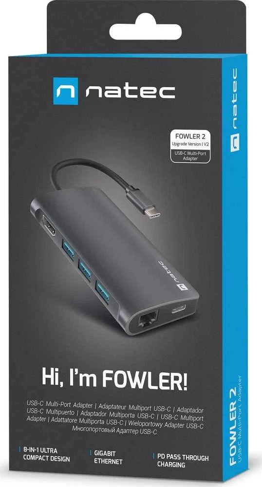 Natec Fowler 2 V2 adapteris pakuotėje