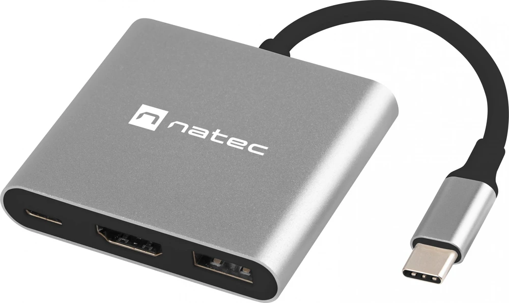 NATEC kelių prievadų Fowler USB-C pd. USB 3.0. HDMI 4K