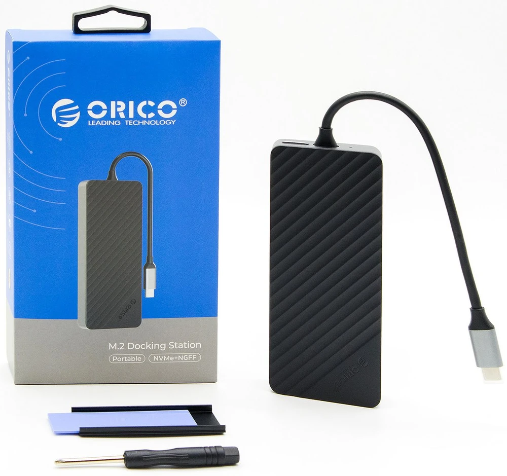 „Orico Doko“ stotelis USB-C su M.2 kietuoju disku, 10 Gbps, HDMI 4K 60Hz