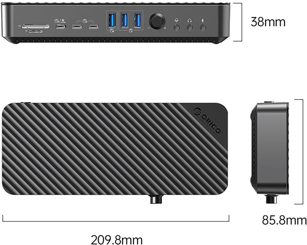 Orico USB-C 10Gbps su DisplayLink 4x 4K@60Hz | PD 60W