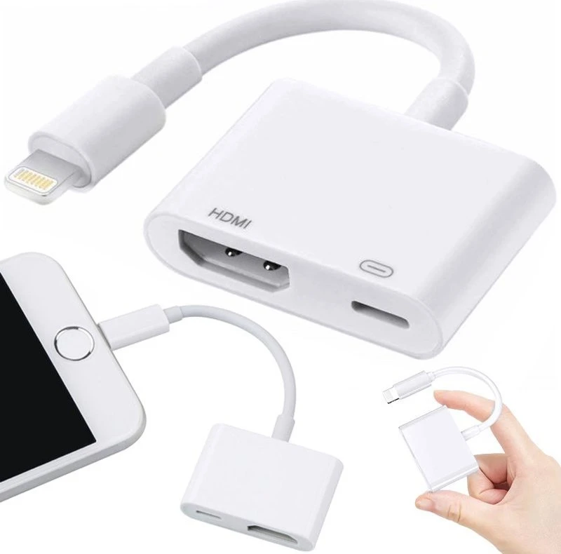 Adapteris su apšvietimo jungtimi į HDMI AV