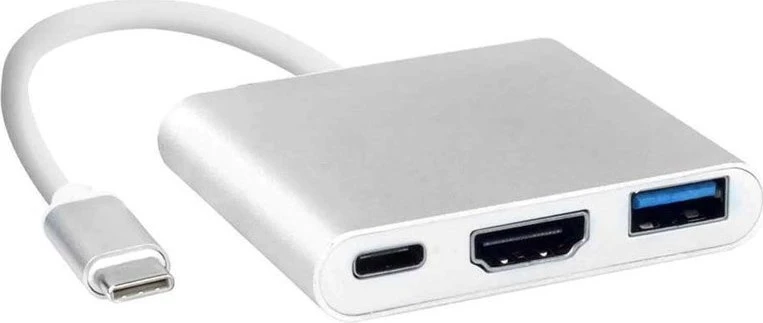Przejściówka adapteris 3in1 USB-C 4K HDMI šakotuvas USB 3.0 -E379