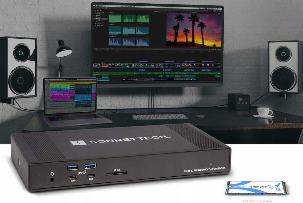 Sonnet Echo 20 Thunderbolt 4 SuperDock, docking station (juodas)