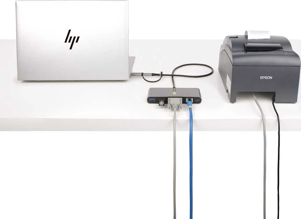 „StarTech“ USB-C/USB-A HUB – GBE – RS232/A HUB GB ETHERNETO RS232 SERIJA