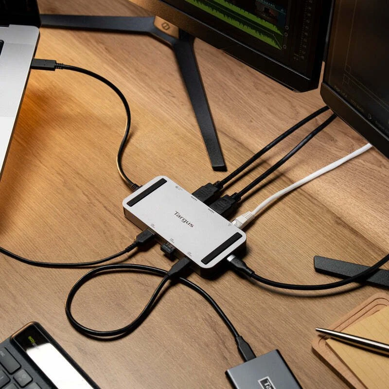 „Targus USB4“ dvigubo vaizdo mobilioji stotelė su 140 W EPR pralaidumu | DOCK429GL | Ethernet LAN (RJ-45) jungtys: 1 | HDMI jungčių kiekis: 2