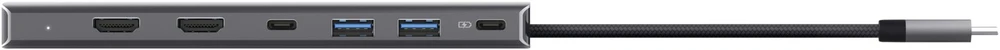 USB-C Šakotuvas - Trust 25661 Aliuminio 3 HDMI 2 USB-A 2 USB-C PD 3.0