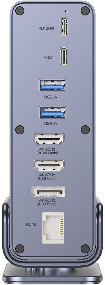 Šakotuvas Stotis / replikatorius Unitek Universal DisplayLink Triple 4K USB-C/Thunderbolt (D1135AGY01)