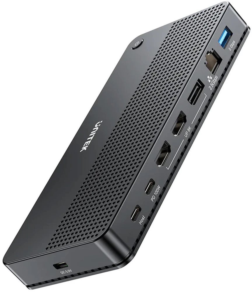 Unitek D1104A01 13in1 MST HDMI DP 8K PD 100W prijungimo stotelė