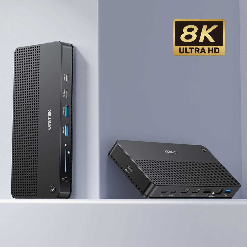 Unitek D1104A01 13in1 MST HDMI DP 8K PD 100W prijungimo stotelė