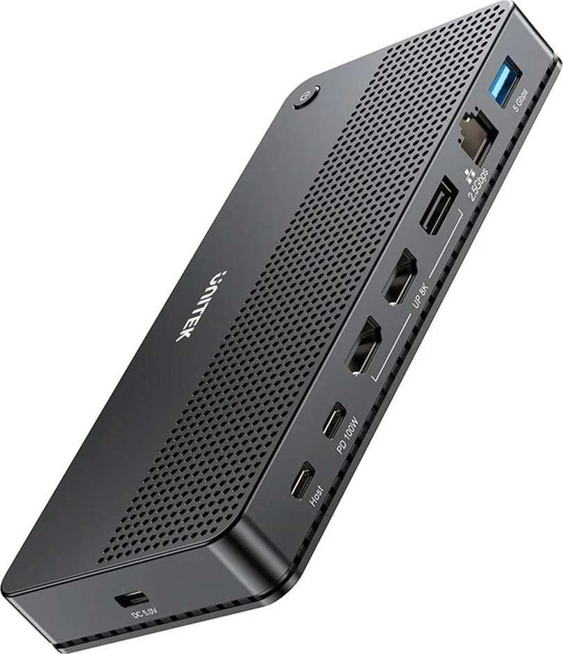 Unitek D1104A01 13in1 MST HDMI DP 8K PD 100W prijungimo stotelė