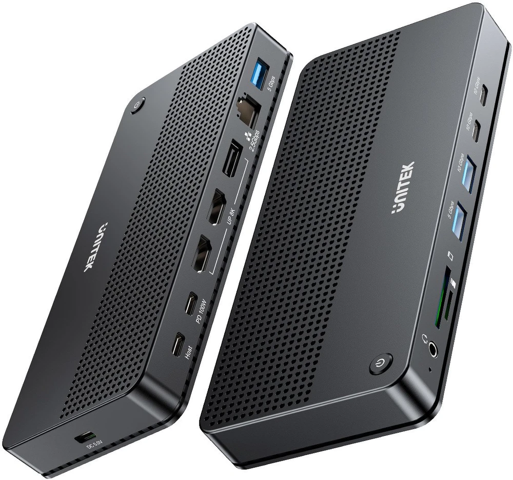 Unitek D1104A01 13in1 MST HDMI DP 8K PD 100W prijungimo stotelė