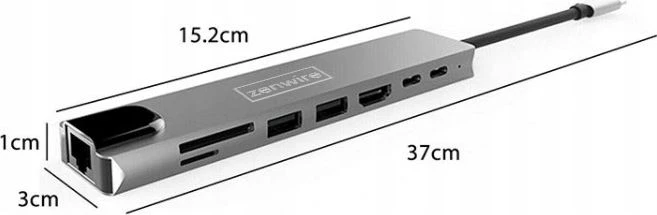 Šakotuvas „Zenwire“ USB-C prijungimo stotelė / replikatorius (1011580389)