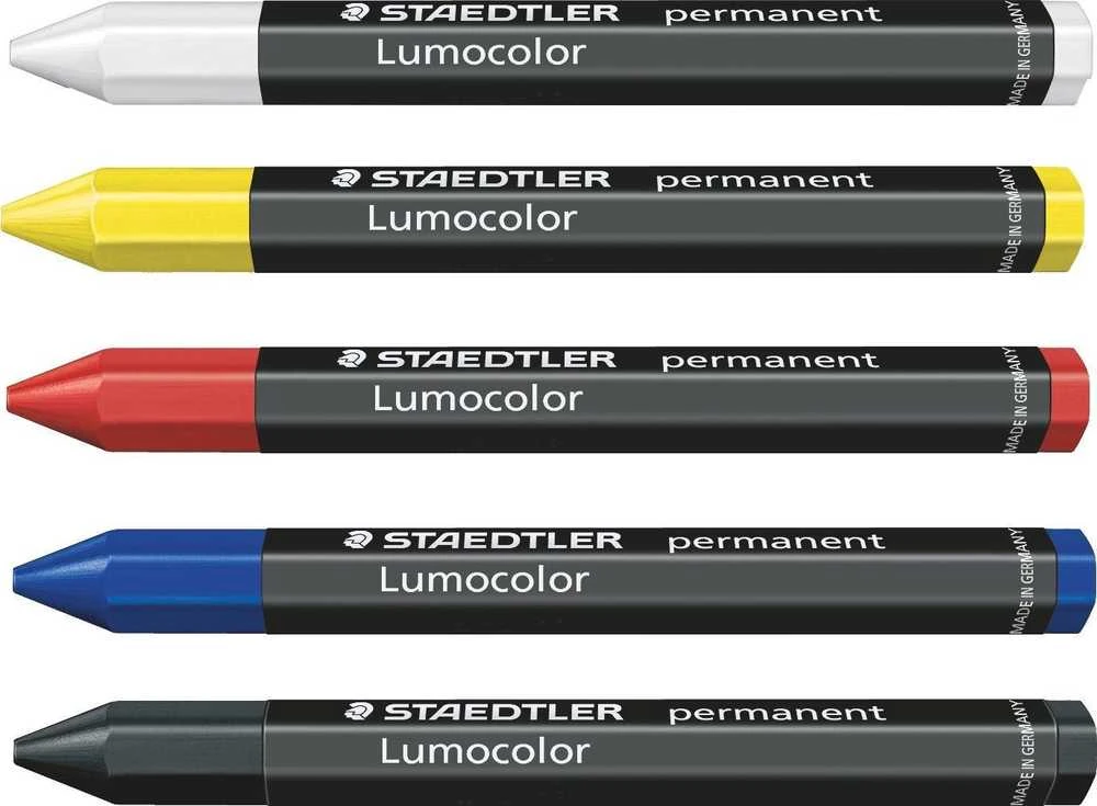 Sausas permanentinis žymeklis STAEDTLER LUMOCOLOR, RAUDONA