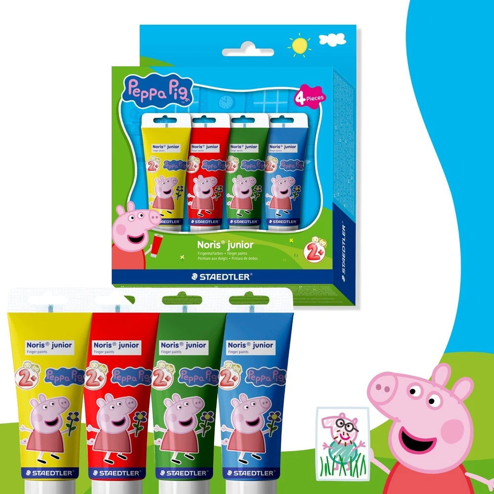 Staedtler Farba do malowania palcami NJ Peppa 4 vnt. Dėklas (8814 L1)