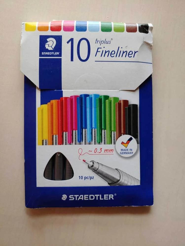 Staedtler triplus fineliner 10 spalvų pakuotė