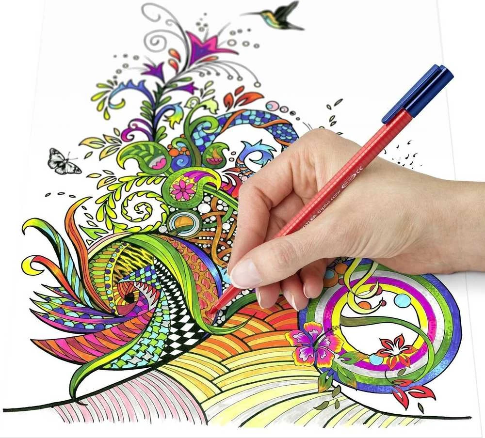 Staedtler flomasteris piešiant ornamentus
