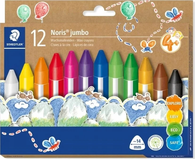 Staedtler kredki woskowe Noris jumbo komplektas 12 vnt retail