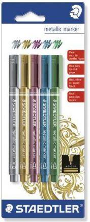 Žymeklis STAEDTLER Metallic, 5 vnt., įvairių sp.