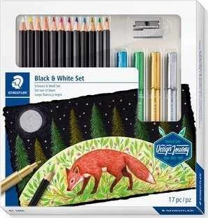 Kūrybinis rinkinys STAEDTLER 146 10C, 12 palvotų pieštukų + 4 žymekliai, drožtukas