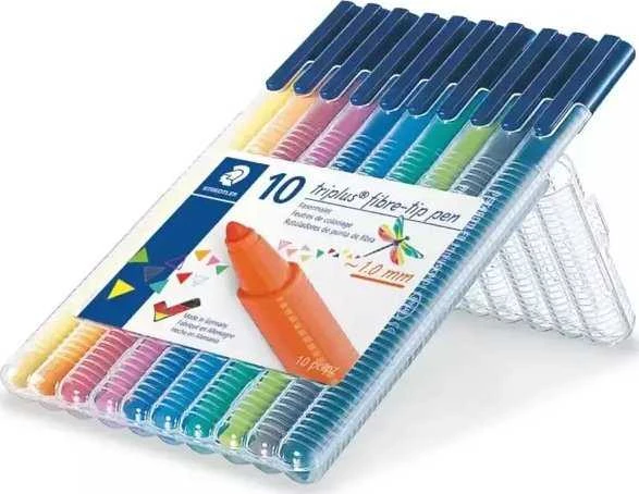 Staedtler TALPYKLĖ Fasermaler trigubos spalvos 10St Box