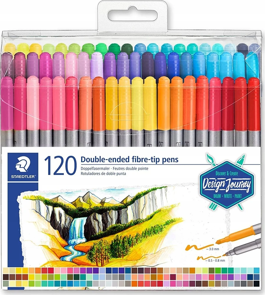Staedtler - Dvigubi žymekliai - 120 vnt. (3200 TB120)