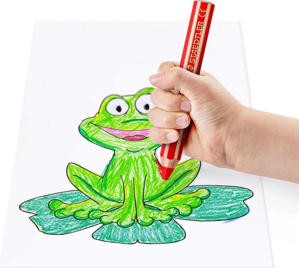 Staedtler - Noris Junior Chunky 3in1 spalvoti pieštukai, 12 vnt. (+2 metai) (140 C12)