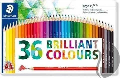 Spalvoti pieštukai „Staedtler Ergosoft“, 36 vnt. (157 M36)