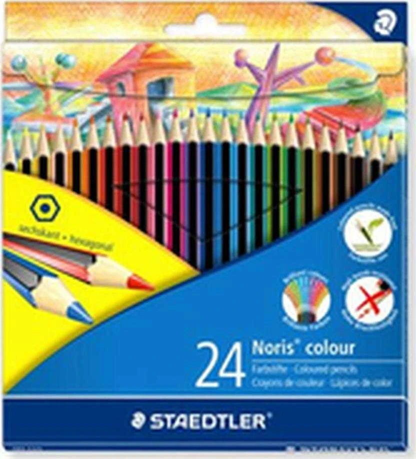 Spalvoti pieštukai STAEDTLER NORIS COLOUR 185, 24 spalvos