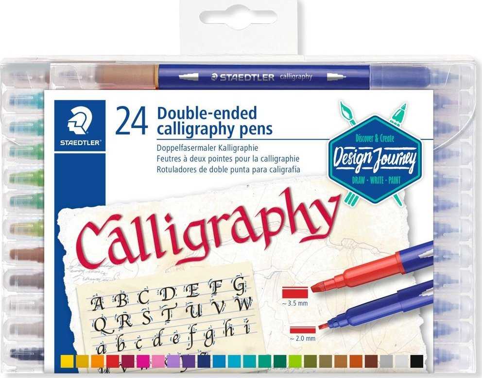 Staedtler kaligrafijos žymekliai, 2.0/3.5mm, 24 vnt.