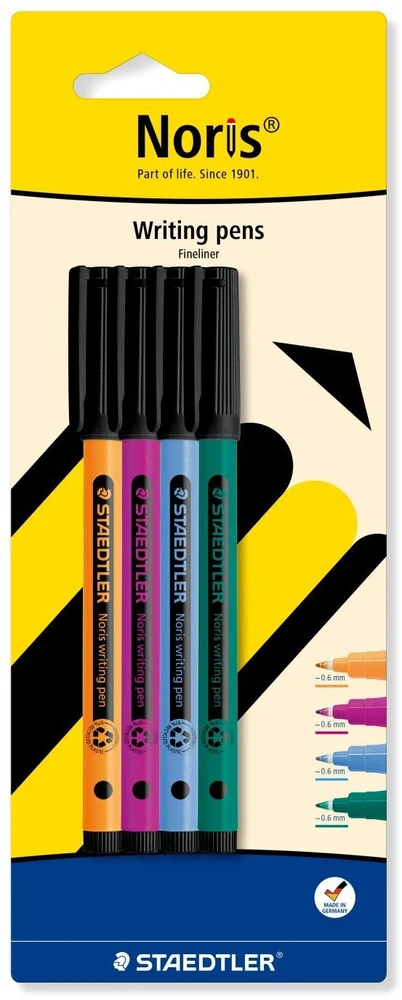 Staedtler STAEDTLER Fineliner Noris writing pen, 4St BK