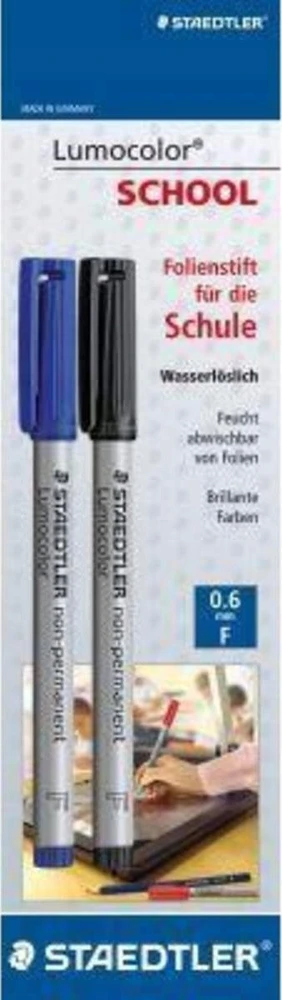 Staedtler Staedtler Lumocolor 316 marker 2 vnt. Juodas, Mėlyna