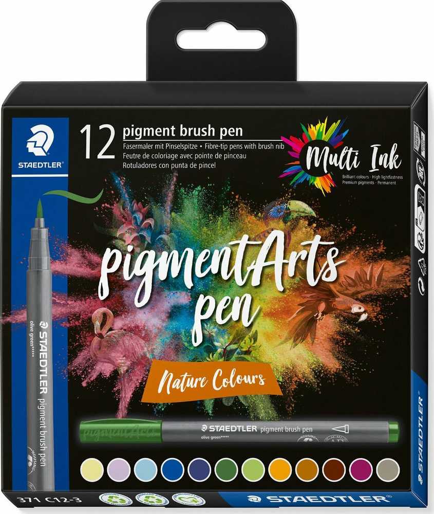 Staedtler STAEDTLER MultiInk Pigment Arts teptuko rašiklis 12er-Set Gamta mažmeninė prekyba