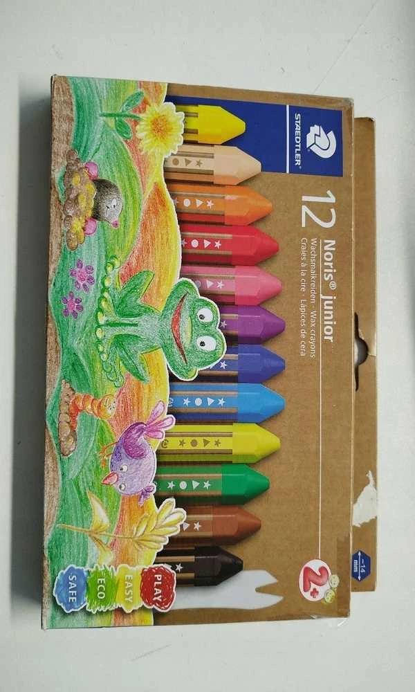 Vaškinės kreidelės STAEDTLER Noris Junior, 12 vnt.